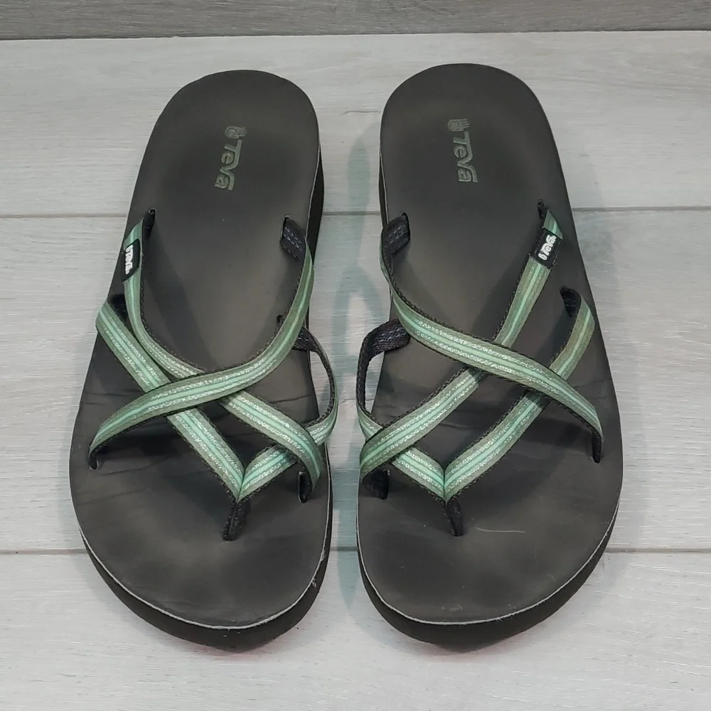 Teva Women Comfort Wedge Sandals shoes sz 11B